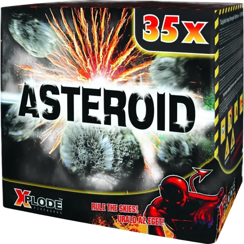 Asteroid tűzij&aacute;t&eacute;k telep 30 mm-es, 35 l&ouml;v&eacute;ses F3 szilveszterre