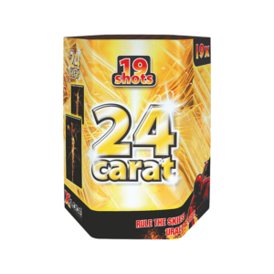 24 Carat tűzijáték telep 19 lövéssel, 20 mm kaliberrel, Xplode márkától