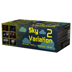 Sky Variation 2 tűzijáték telep – 156 lövés, 20/25 mm kaliber, változatos fényhatásokkal