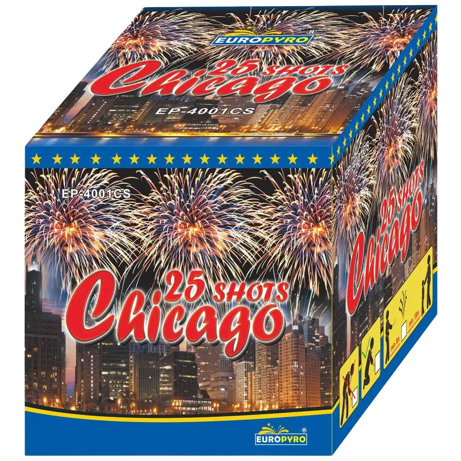 Chicago Feuerwerk Batteriestand 20 mm, 25 Schuss F2