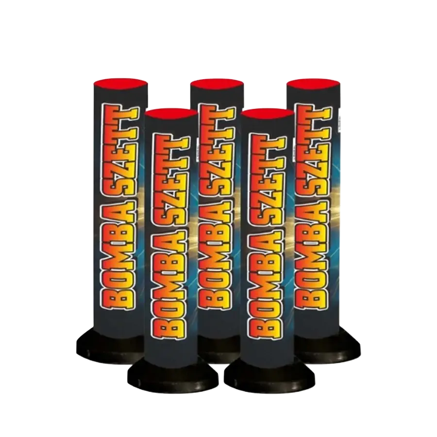A Color Bomb Set egy 6 darabos, 20 mm-es cs&ouml;ves tűzij&aacute;t&eacute;k-bomba csomag, amely &ouml;sszesen 20 k&uuml;l&ouml;nb&ouml;ző sz&iacute;nes &eacute;s l&aacute;tv&aacute;nyos effektet k&iacute;n&aacute;l.