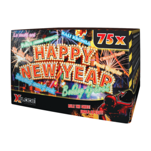 Happy New Year tűzijáték telep F3 , 75 lövéssel, több kaliberrel szilveszterre