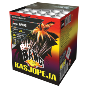 Kasjopeja tűzijáték telep 16 lövéssel, 20 mm kaliberrel, Fireshow márkától