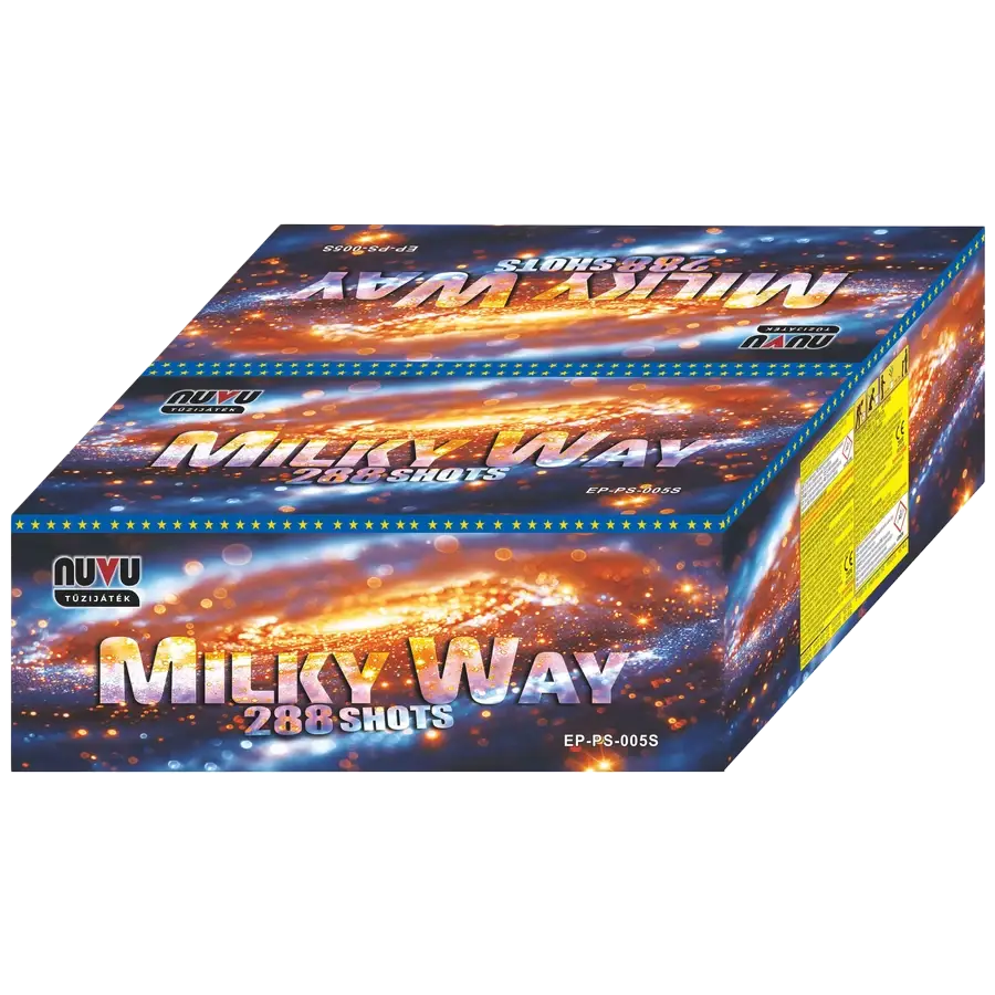 Milky Way Feuerwerksbatterie 4x72 Schuss mit Brokat-Effekten