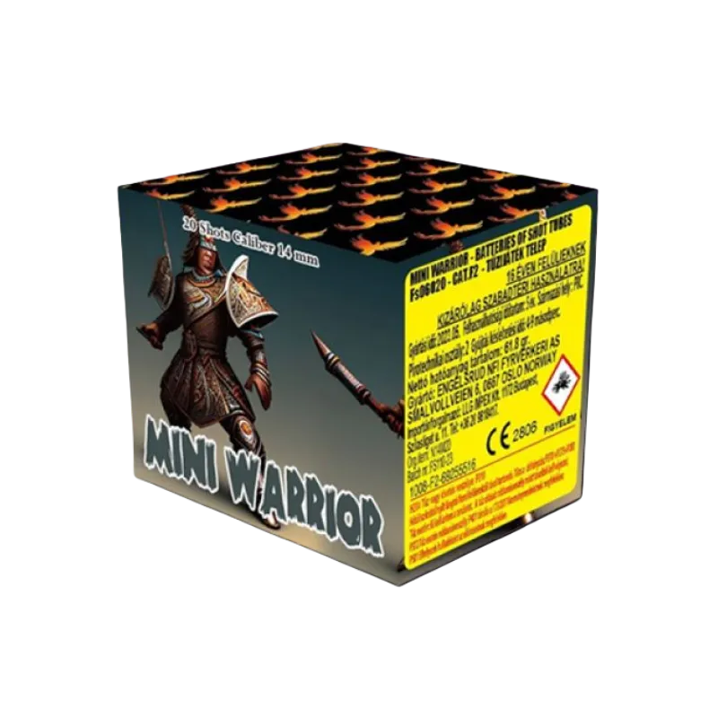 Mini Gun/Mini Warrior tűzij&aacute;t&eacute;k telep 14 mm-es kaliberrel &eacute;s 20 l&ouml;v&eacute;ssel