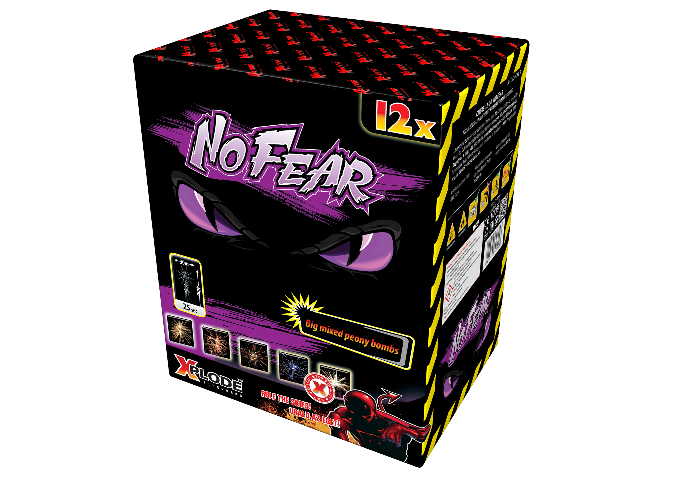 No fear tűzij&aacute;t&eacute;k telep 12 l&ouml;v&eacute;ses 45 mm-es Xplode F3, szilveszteri show