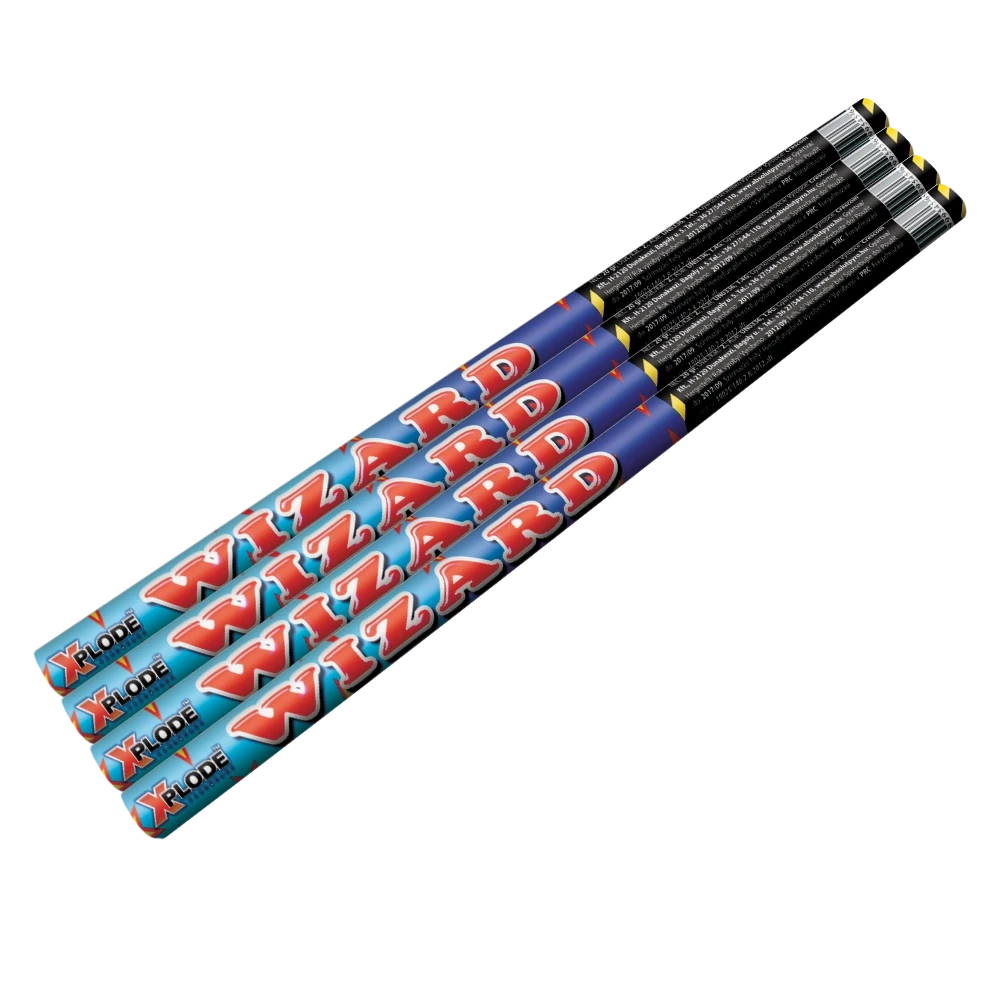 Wizard 12 römische Kerze 12 Schuss, 12 mm, 4er Pack, Xplode, F2