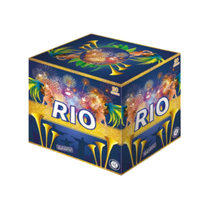 Rio tűzijáték telep 30 mm, 20 lövés, F2 kategóriás, Mirnovec gyártmány, látványos színes fényekkel