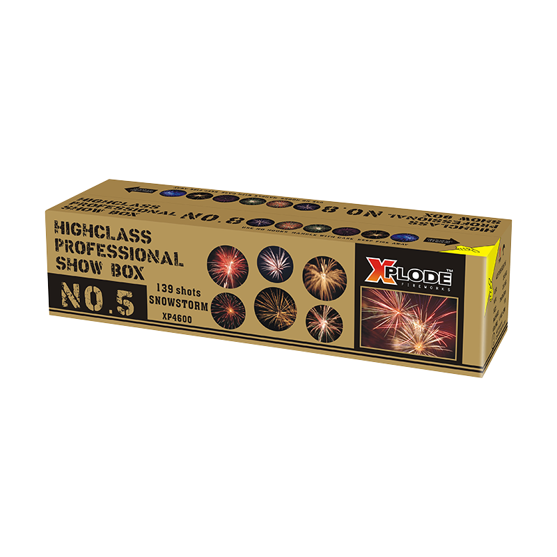 Schneesturm Feuerwerk-Set, 139 Schuss, 25 mm Kaliber, 80 Sekunden Spektakel