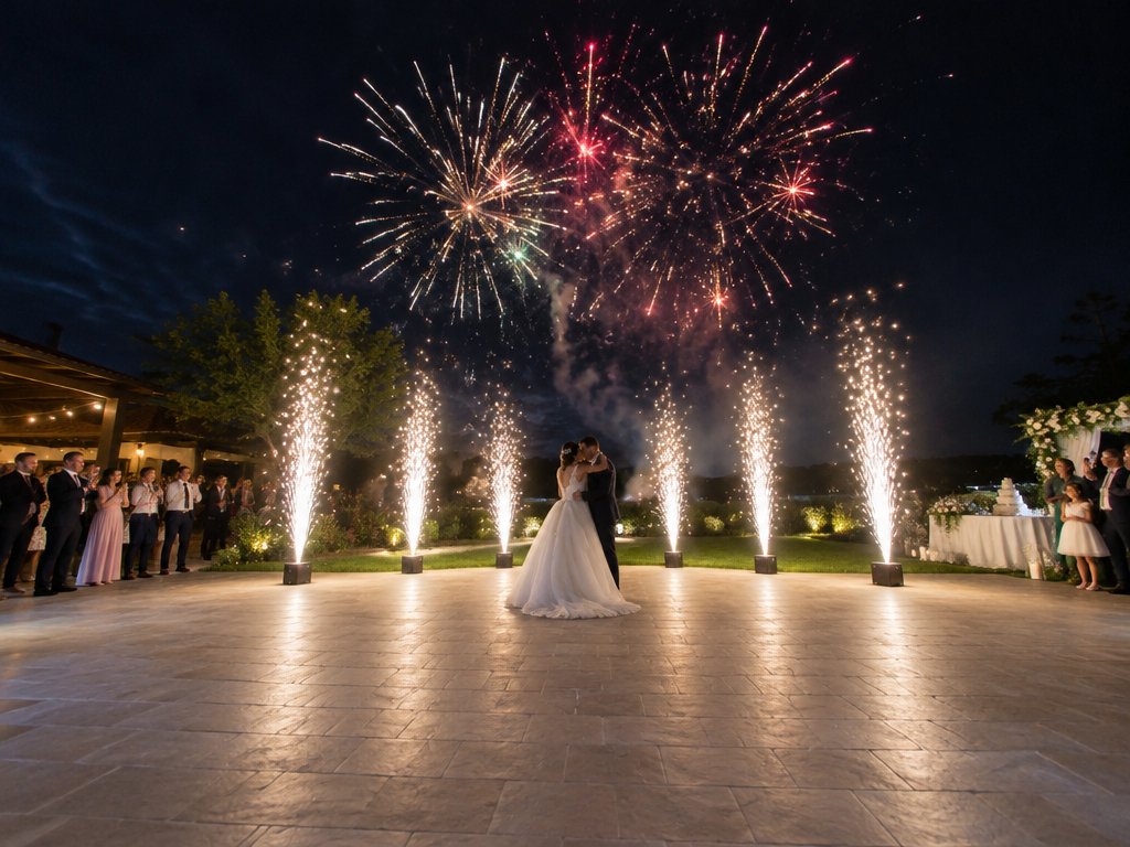 un foc de artificii silențios, o fântână de scântei în grădină