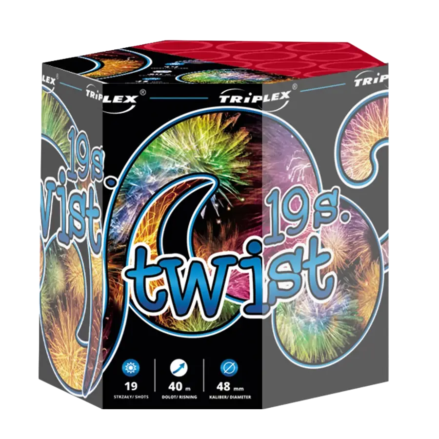 Twist tűzij&aacute;t&eacute;k telep, 48 mm-es, 19 l&ouml;v&eacute;ses F3