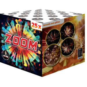 Zoom 25s tűzijáték telep – 25 lövés, 20 mm-es kaliber, 30 másodperces működés