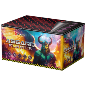 Asgard Flames tűzijáték telep 70 lövéssel, 20 mm kaliberrel, látványos fényshow-val