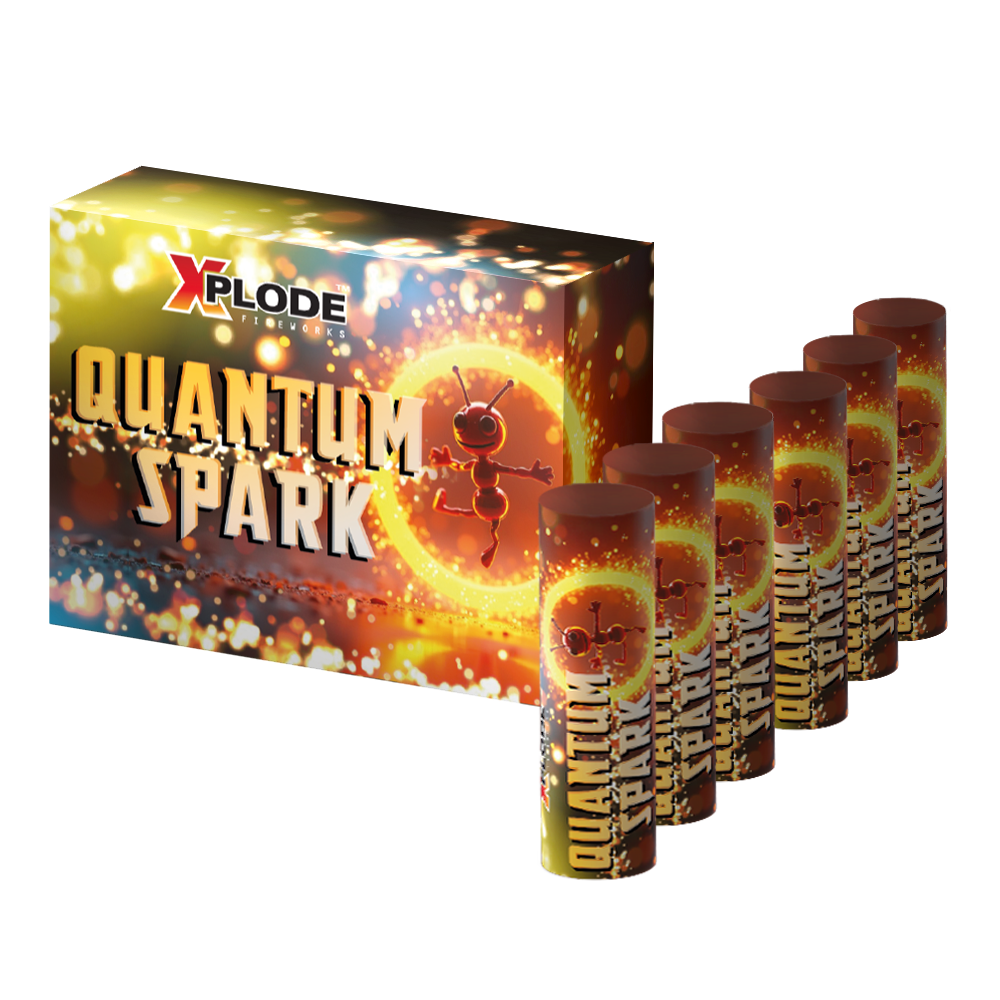 Quantum Spark ugr&aacute;l&oacute; f&ouml;ldi forg&oacute;, 5 db-os F1 csomag, p&ouml;rgő szikr&aacute;z&oacute; tűzij&aacute;t&eacute;k